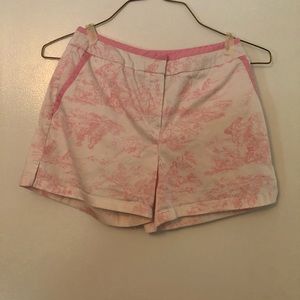 Pink and white preppy shorts